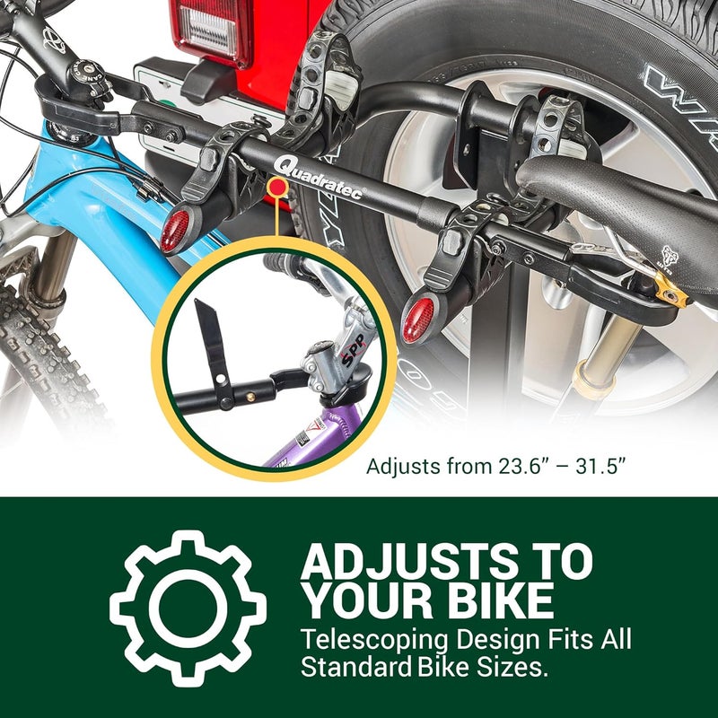 Quadratec Adjustable Bike Bar Adapter for Bike Rack - Bike Rack Accessories Bike Bar Bike Rack Crossbar Adapter Bike Rack Top Tube Adapter Bicycle Bar for Bike Rack - Adjust from 23.5 to 31.5 inches - Image 3